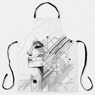 Graphic Line Face  Schürze