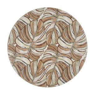 Graphic Monstera Blätter Tropical Design Schneidebrett
