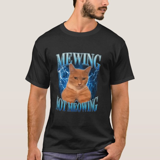 Graphic Niedlich Kitten Funny Animal Mewing nicht  T-Shirt (Vorderseite)