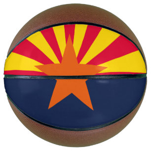 Graphic of a Dynamic Arizona State Flag Basketball