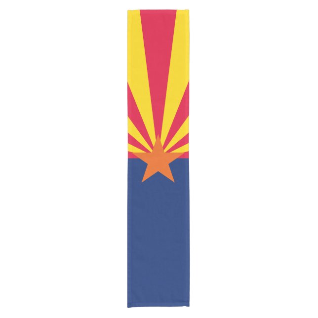 Graphic of a Dynamic Arizona State Flag Kurzer Tischläufer (Vorderseite)