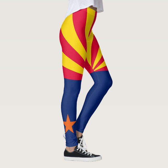 Graphic of a Dynamic Arizona State Flag Leggings (Rechts)