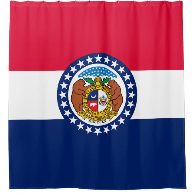 Graphic of a Dynamic Missouri State Flag Duschvorhang (Vorderseite)