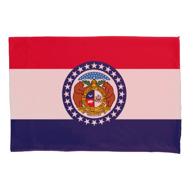Graphic of a Dynamic Missouri State Flag Kissenbezug (Vorderseite)