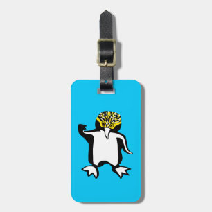Graphic PENGUIN - gefährdetes Tier - blau Gepäckanhänger