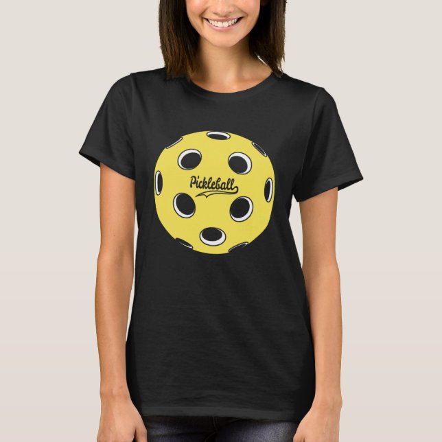 Graphic Pickleball Ball Yellow T-Shirt (Vorderseite)