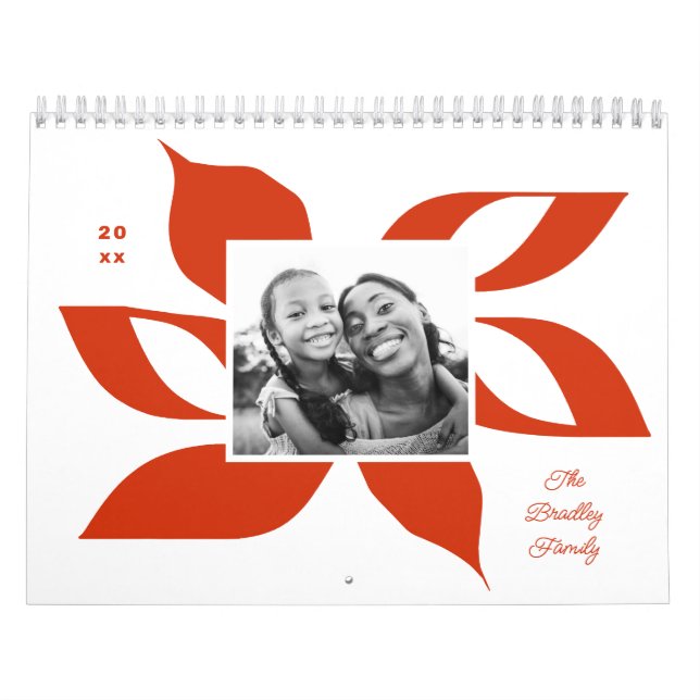 Graphic Poinsettia Christmas Foto Kalender (Titelbild)