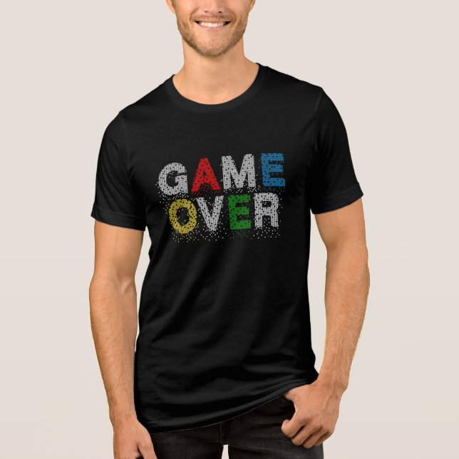 Graphic Printed T-Shirt for Unisex Game Over Tee (Vorderseite)