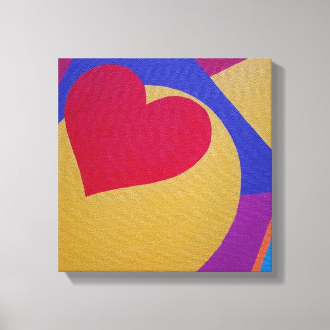 Graphic Red Heart Canvas Print Leinwanddruck (Vorderseite)