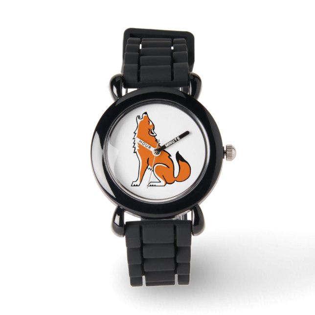 Graphic - Red WOLF - Wildlife warrior - Armbanduhr (Vorderseite)