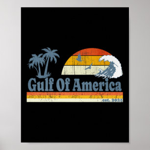 Graphic Retro Gulf of US America Vergessen Sie nie Poster