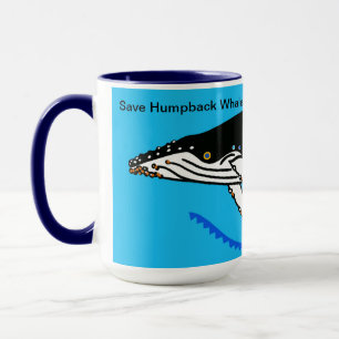 Graphic Rett Humpback WHALES - Ocean - Blue Tasse