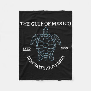 Graphic Sea Turtle Gulf of Mexico Est 1550 Fleecedecke