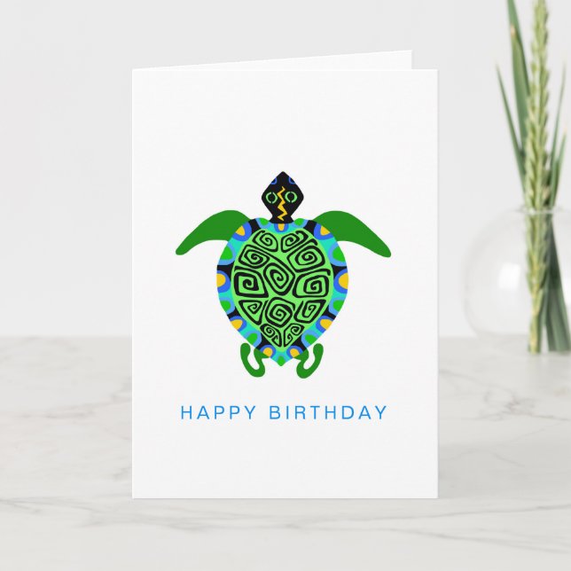 Graphic SEA TURTLE - Wildlife - Nature - Ocean Karte (Vorderseite)