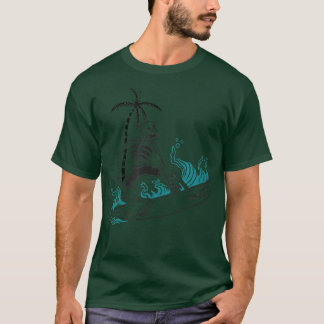 Graphic Skeleton Surfman Beach im Sommer  T-Shirt