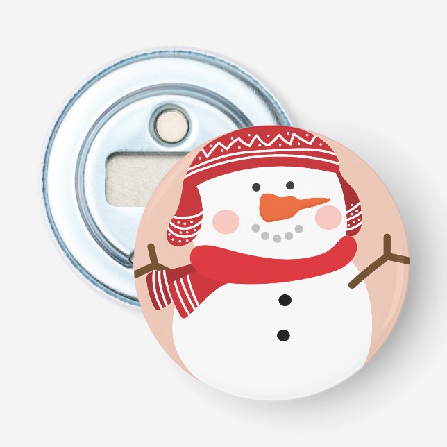 Graphic Snowman Flaschenöffner (Vorderseite)