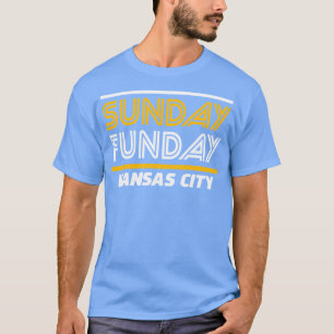 Graphic Sunday Funday Red KC American Cool Sport T-Shirt