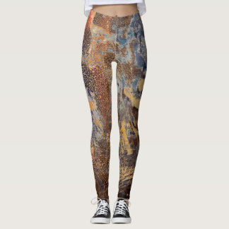 Graphic Tarnished Metal Abstrakt Mottles Muster Leggings