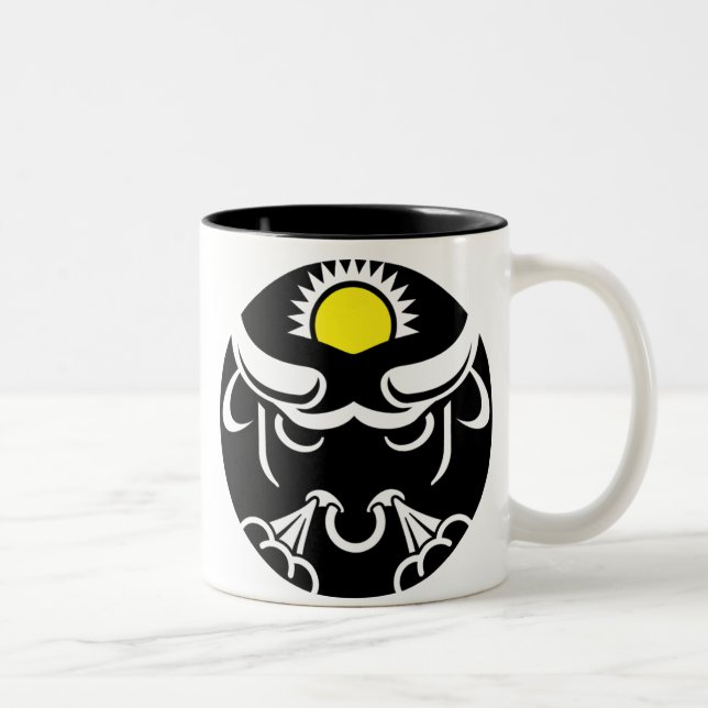 Graphic Taurus Bull mit Sun Zweifarbige Tasse (Rechts)
