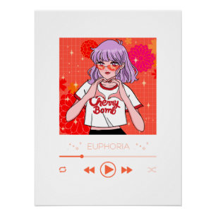 Graphic Tee Design Anime-Wandkunst Poster