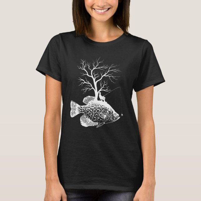 Graphic Tree Fishing Rod  Fish Crappies 1 T-Shirt (Vorderseite)