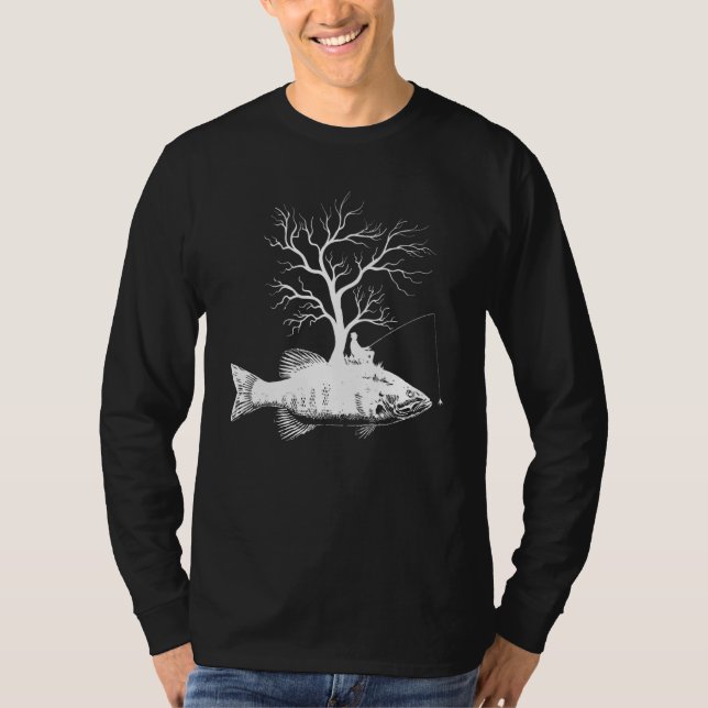 Graphic Tree Fishing Rod  Fish Smallmouth Bass 1 T-Shirt (Vorderseite)