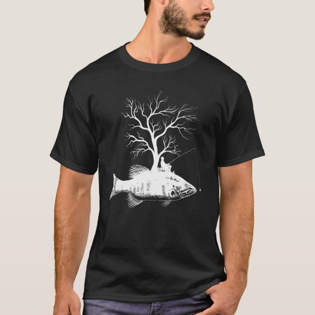 Graphic Tree Fishing Rod  Fish Smallmouth Bass 1 T-Shirt (Vorderseite)