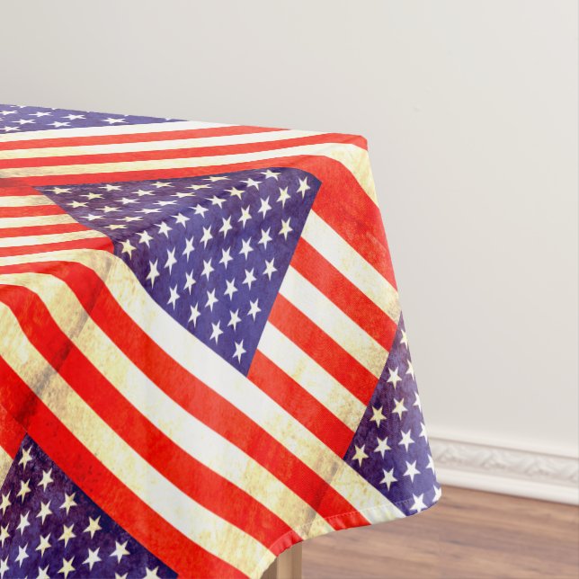 Graphic Vintage US-amerikanische Fahnentabelle Tischdecke (Beispiel)
