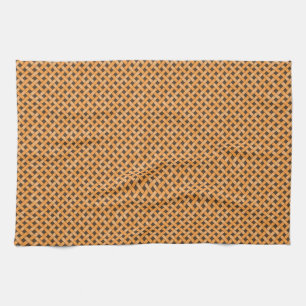Graphic Woven Rattan Yellow auf Custom Brown Handtuch