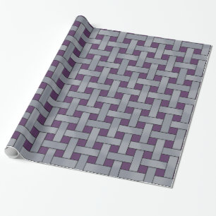 Graphic Woven Silver on Custom Lila Color Geschenkpapier