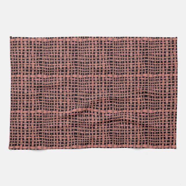 Graphical Realistic Woven Peach Burlap Handtuch (Horizontal)