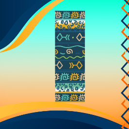 Graphics Fish with Geometrics on Dark Blue Yogamatte