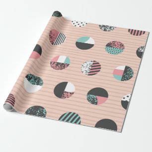 Graphische gemusterte Kreise nahtlos. Vintag Geschenkpapier