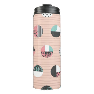 Graphische gemusterte Kreise nahtlos. Vintag Thermosbecher