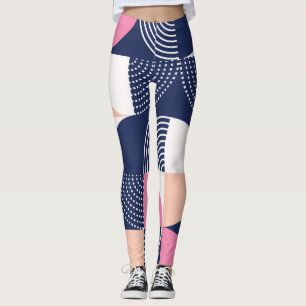 Graphische Kreise Vintag Nahtloses Muster Leggings