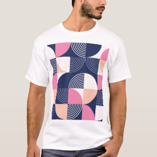 Graphische Kreise Vintag Nahtloses Muster T-Shirt