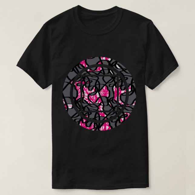 Graphisches T-Shirt mit geometrischer Circle Scrib (Design vorne)