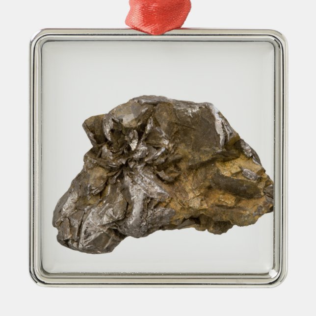 Graphit, Danville, Vermont, USA Silbernes Ornament (Vorne)