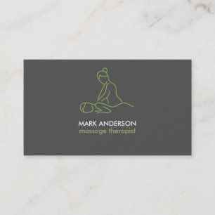 Graphite Gray Massage Therapie Masseuse Wellness-C Visitenkarte