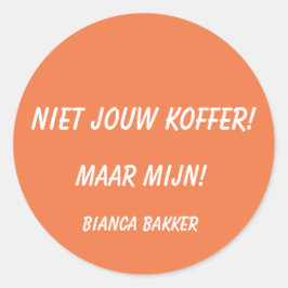 Grappige Koffer Sticker