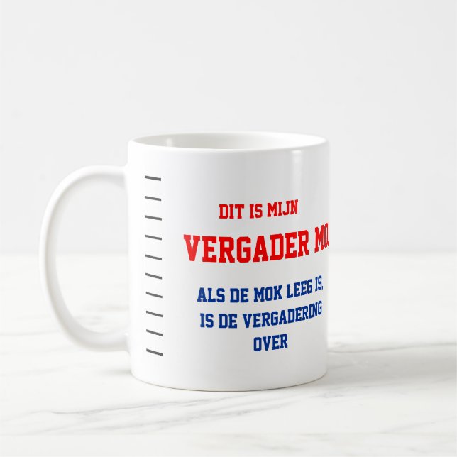 Grappige vergader mok tasse (Links)