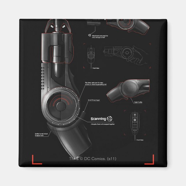 Grappling Gun Diagramm Magnet (Vorne)
