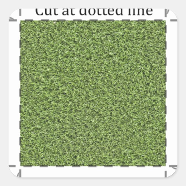 Gras 1-Zoll-Decal Quadratischer Aufkleber (Vorderseite)