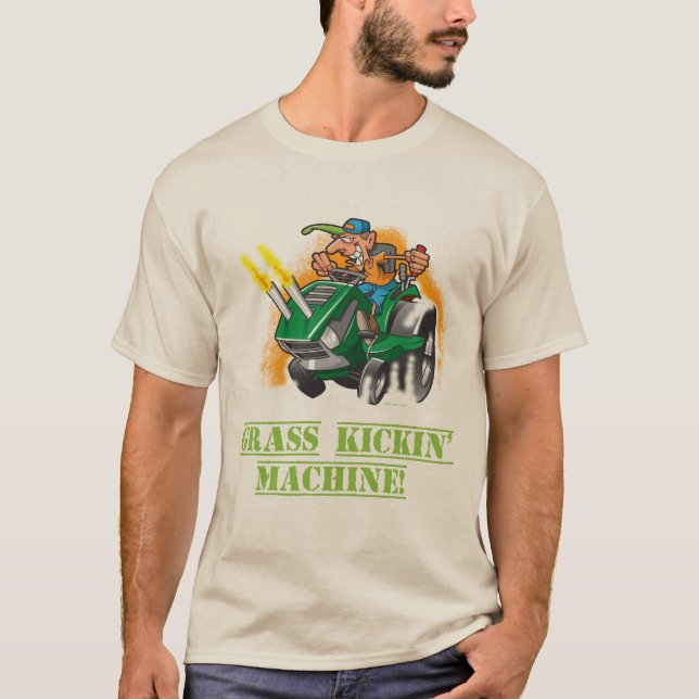 Gras-Ausschnittmaschinent-shirt der Männer T-Shirt (Vorderseite)