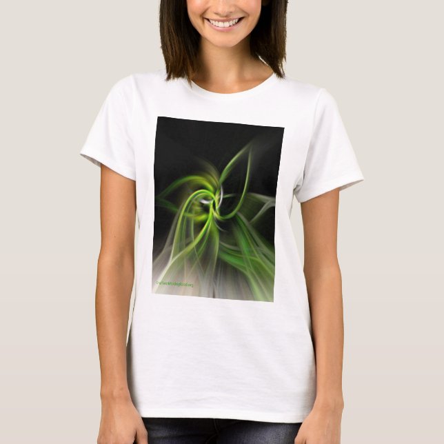 Gras-Blatt SpinArt T - Shirt (Vorderseite)