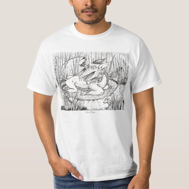 Gras-Drache T-Shirt (Vorderseite)