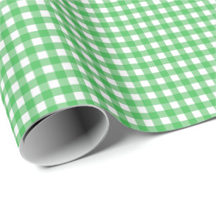Gras Green Simple Kariert Geschenkpapier