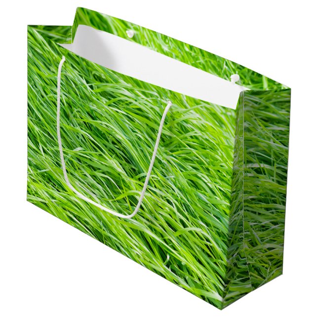 Gras Große Geschenktüte (Vorderseite Schrägansicht)