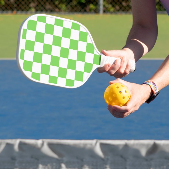 Gras grün kariert  pickleball schläger (InSitu)