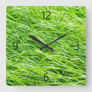 Gras Quadratische Wanduhr